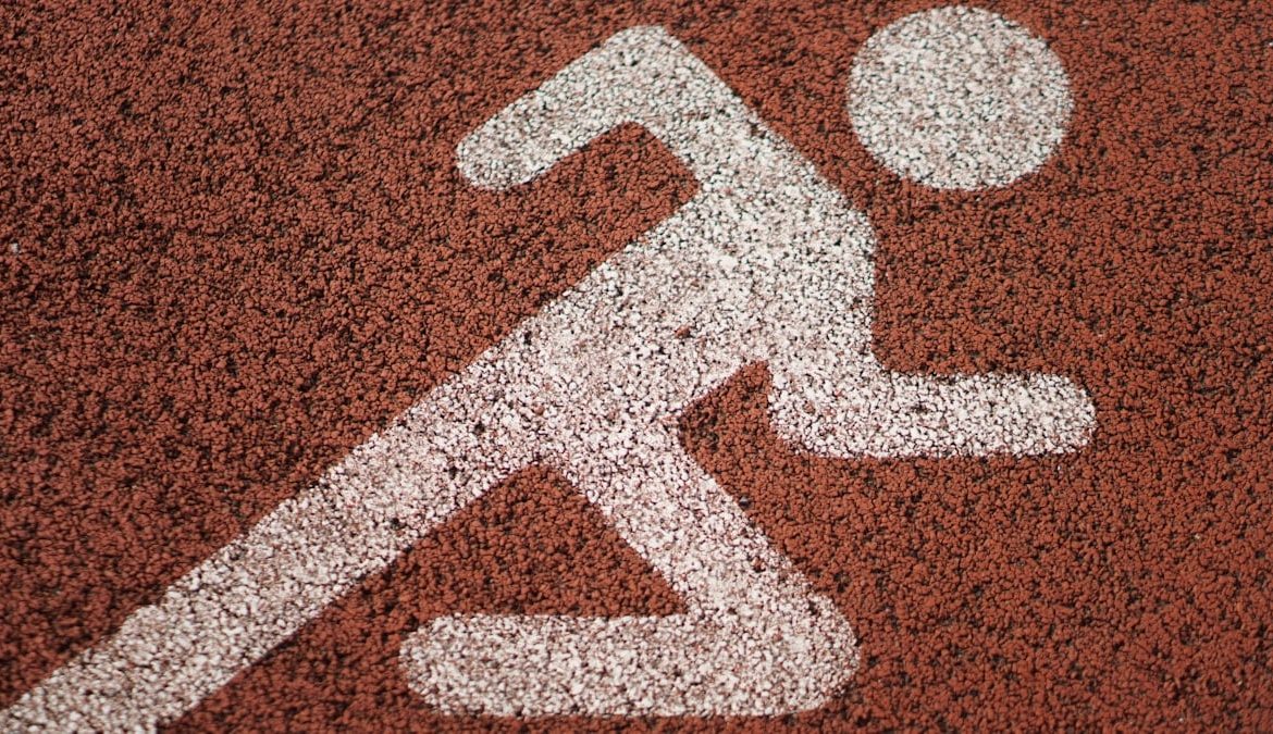 a handicap sign painted on a tennis court